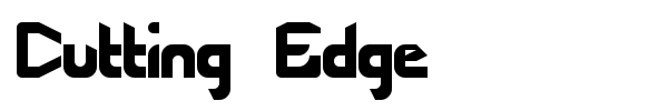 Cutting Edge font preview